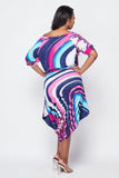 Colorful Harem Top and Pants Set- Plus