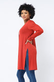 Black Side Split Cardigan