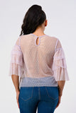 Lavender Layered Sheer Top
