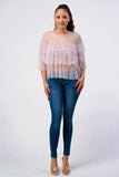 Lavender Layered Sheer Top