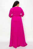 Red or Magenta Maxi Dress