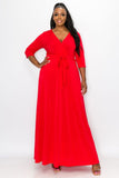 Red or Magenta Maxi Dress