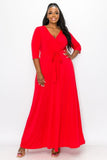Red or Magenta Maxi Dress
