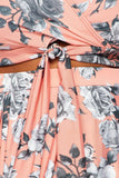 Mauve Floral Skirt Set - Plus