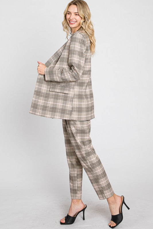 Plus Plaid 3 Piece Suit