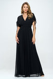 Black Chiffon Elegant Maxi - Fully Lined