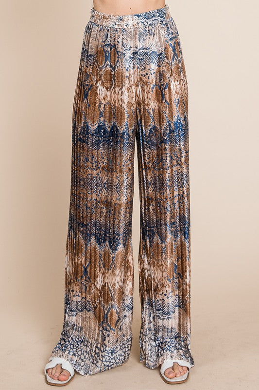 Plus Snakeskin Palazzo Pants