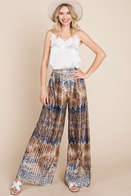 Plus Snakeskin Palazzo Pants
