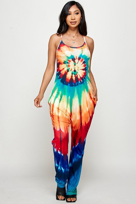 Tie Dye Harem Jumpsuit