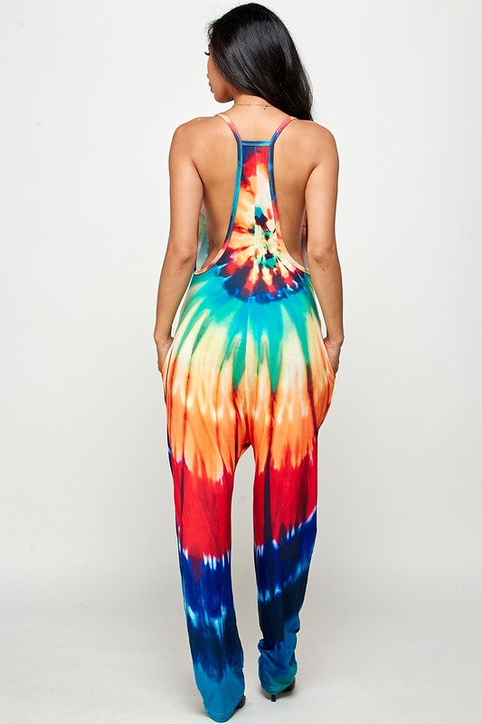 Tie Dye Harem Jumpsuit