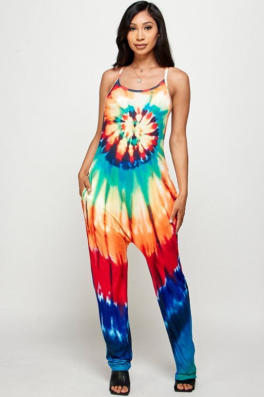 Tie Dye Harem Jumpsuit