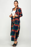 Plaid Gaucho Pants & Duster Set - One size Regular