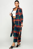 Plaid Gaucho Pants & Duster Set - One size Regular