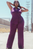 Purple or Black Jumpsuit - Plus Size