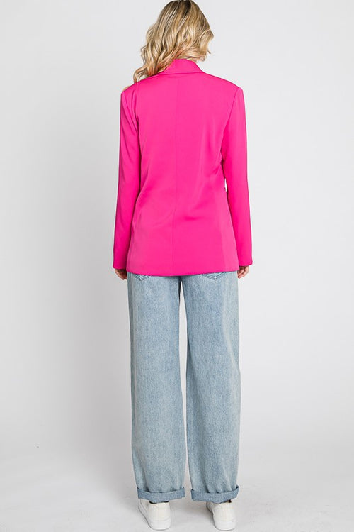 Plus Fuchsia Pink Rhinestone Blazer