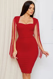 Red Fringe Bodycon Dress