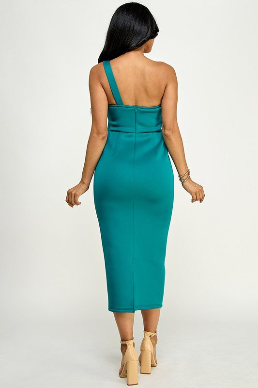 Orange or Teal Rose Strapless Dress