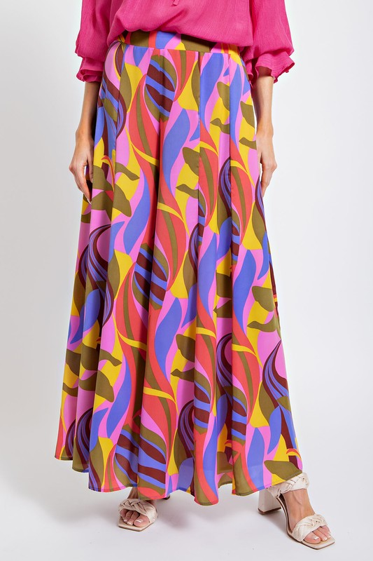 Flowy Pink, Purple, Yellow Palazzo Set - Plus