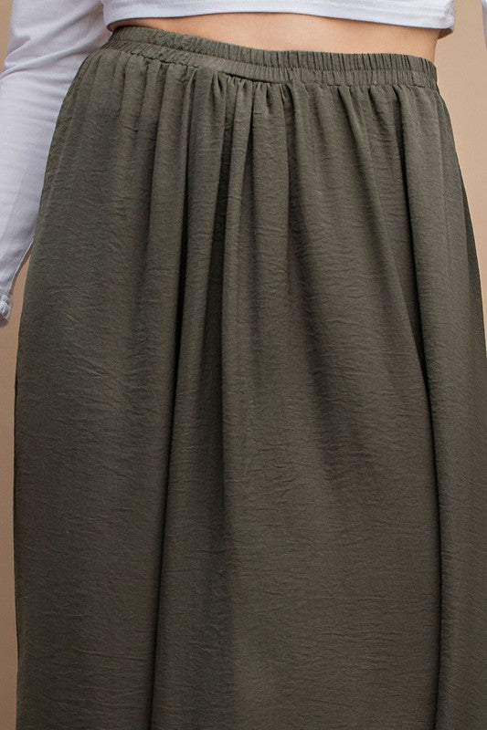 Olive Skirt Pants