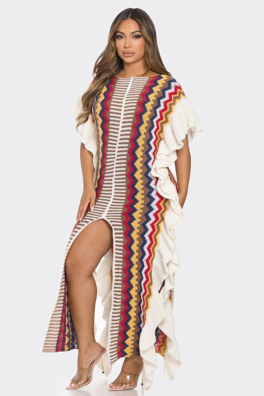 Brown and Cream Poncho