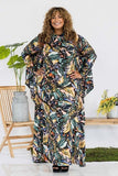 Multi-Colored Batwing Dress - Plus