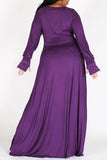 Long Sleeve Purple Maxi