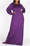 Long Sleeve Purple Maxi