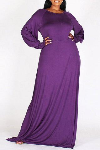 Long Sleeve Purple Maxi