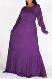 Long Sleeve Purple Maxi