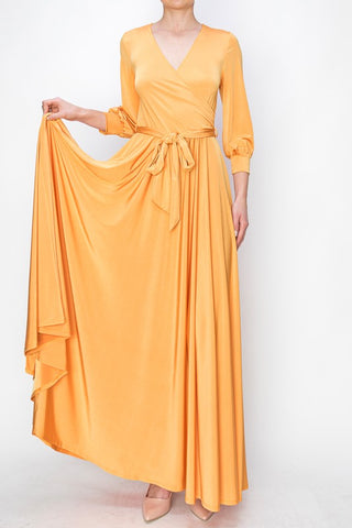 Mango Yellow Full Maxi Dress