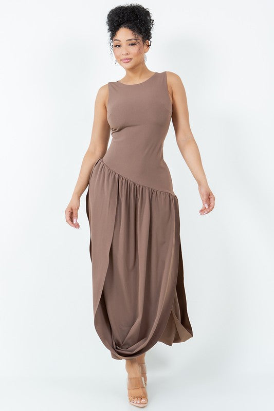 Brown Tulip Harem Dress