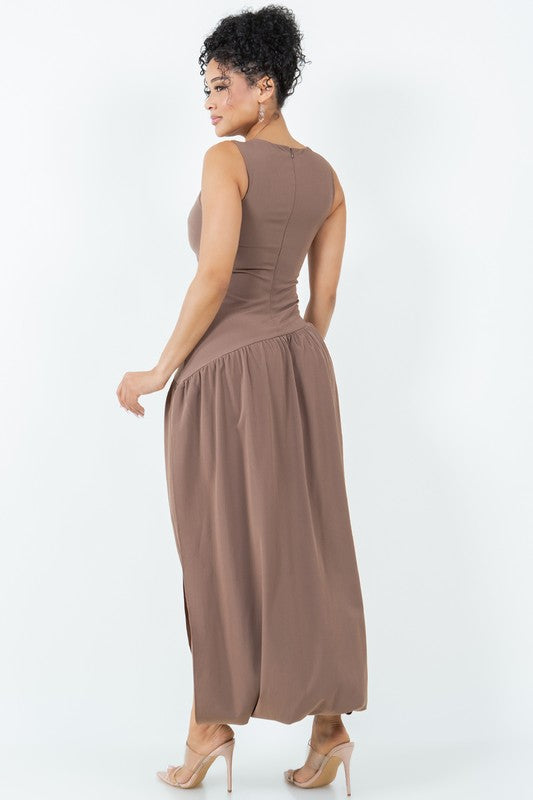 Brown Tulip Harem Dress