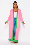 Pink & Green Duster -Regular Sizes
