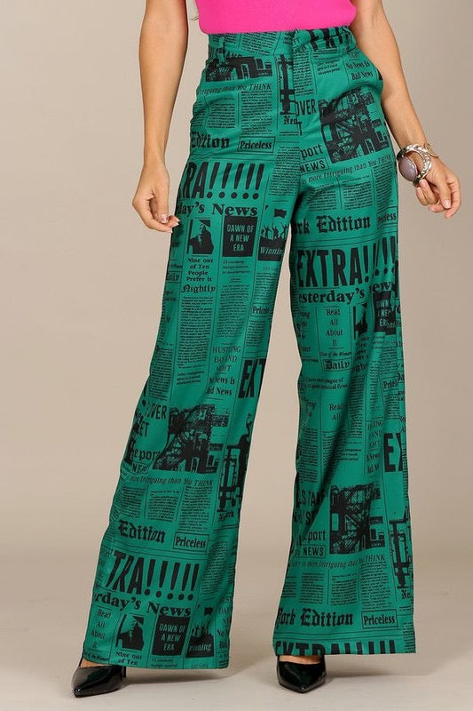 Hunter Green Magazine Pants