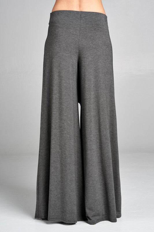 Gray Palazzo Pants- Plus
