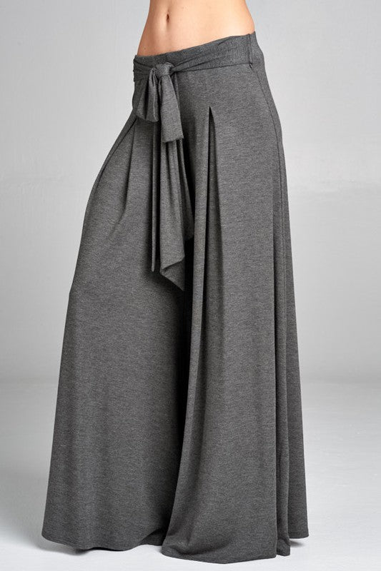 Gray Palazzo Pants- Plus