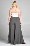 Gray Palazzo Pants- Plus