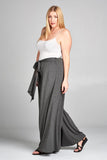 Gray Palazzo Pants- Plus