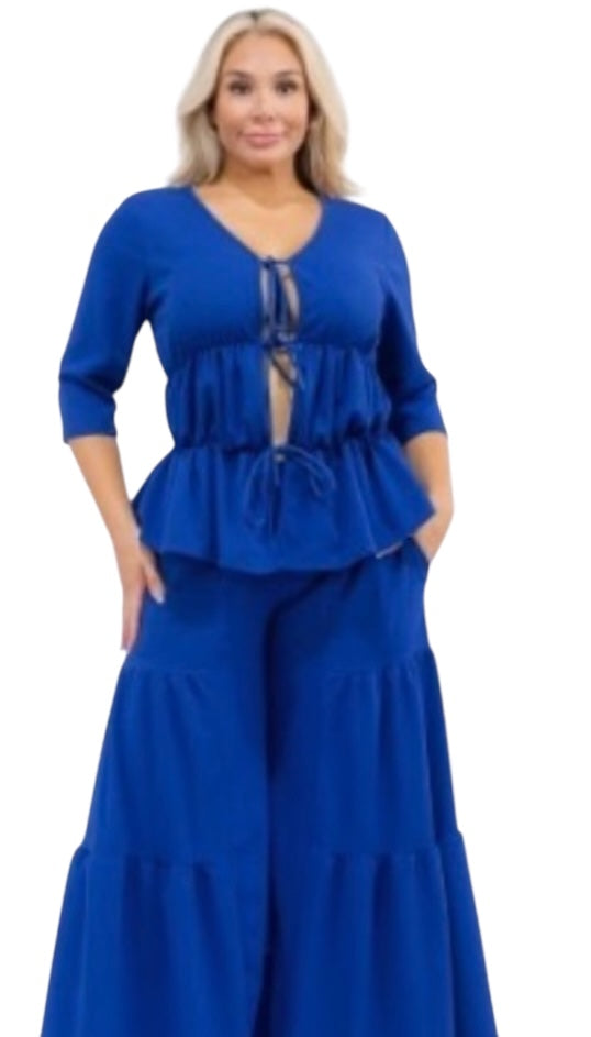 Layered Bell Bottom Sets - Plus & Regular Sizes - Pink or Blue