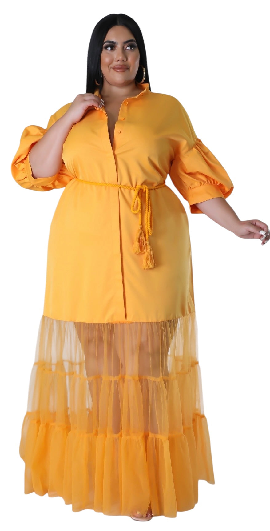 Mango Tulle Plus Dress