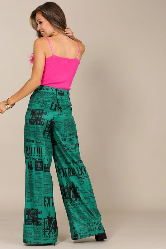 Hunter Green Magazine Pants