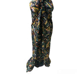 Multi-Colored Batwing Dress - Plus