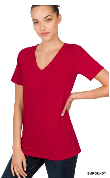 Blue and Gray Plaid Pants - Plus & Regular & Burgundy Top