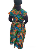 One Size Convertible African Jumpsuit With Head Wrap