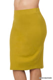 Olive/Mustard Plus Pencil Skirt Set