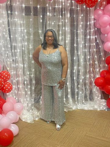Sequin  Tank & Pants Set - 2 Colors