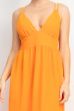 Orange Tiered Maxi Dress