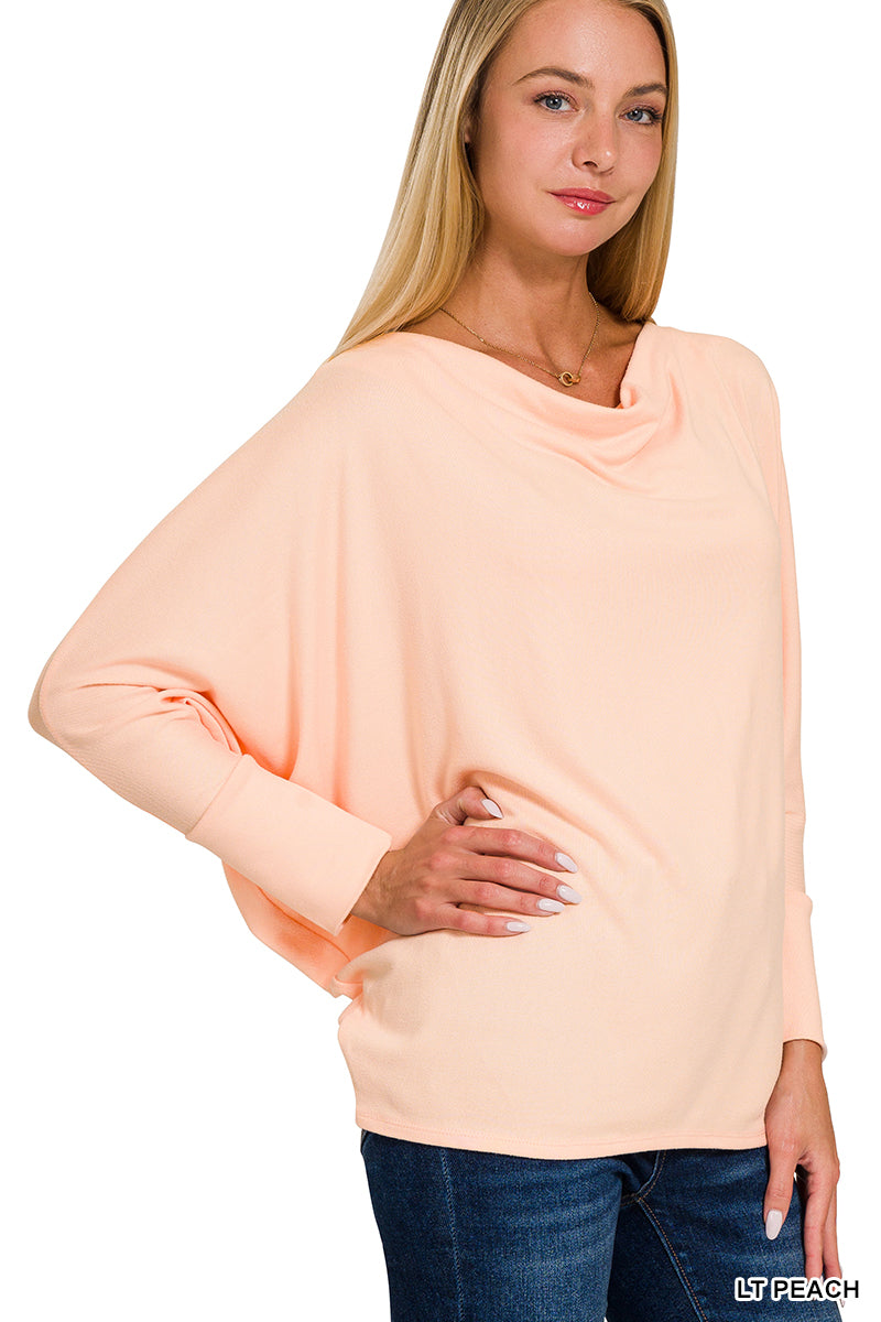 Peach Batwing Top