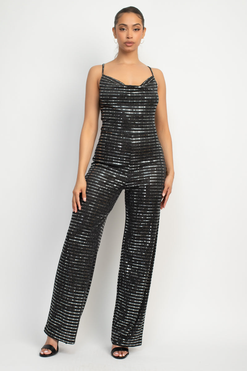 Black and Silver Jumpsuit