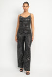 Black and Silver Jumpsuit
